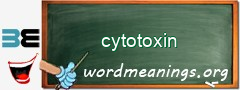 WordMeaning blackboard for cytotoxin